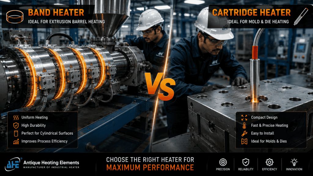 Band vs cartridge heater comparison