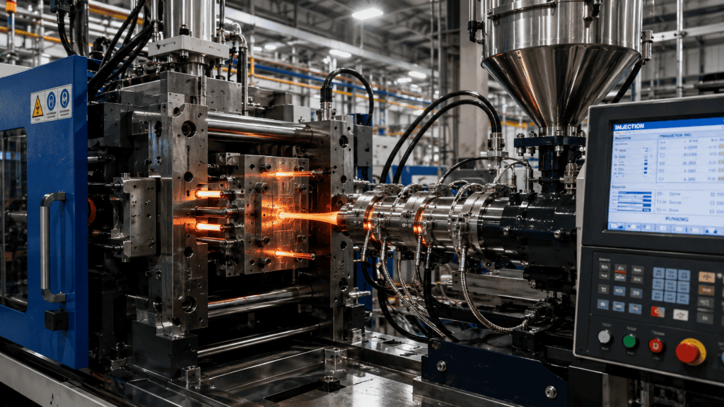 Industrial injection molding machine